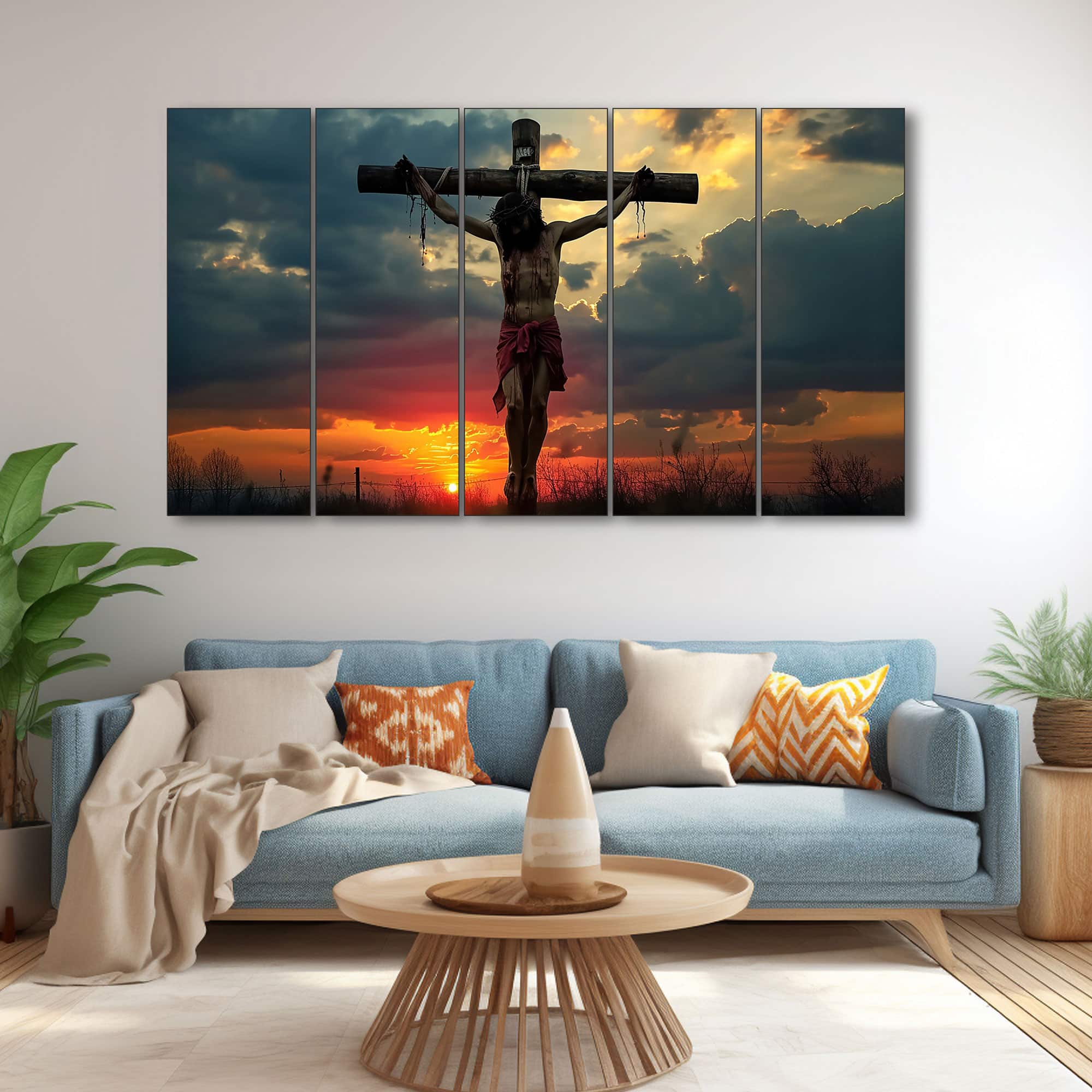 The Castle Decor Jesus Wall Painting Wooden Framed 27x48 Inch (Style 5) - The Castle Decor