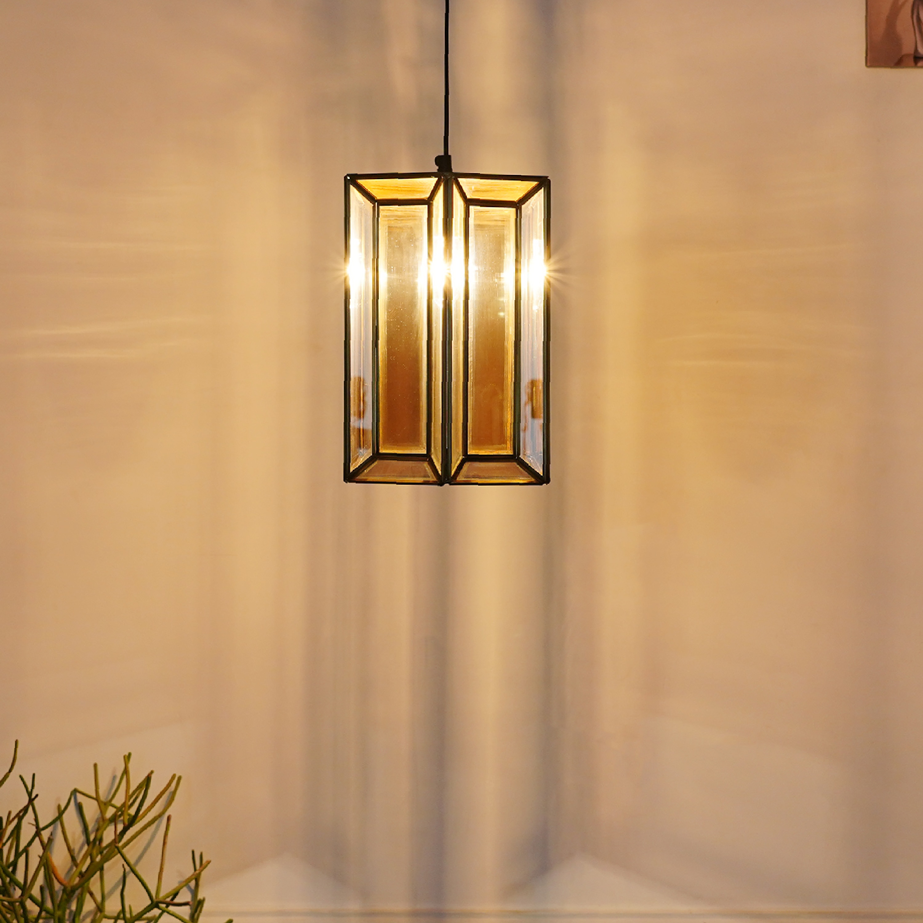 Igor Single Light Ceiling Pendant In Brass Finish
