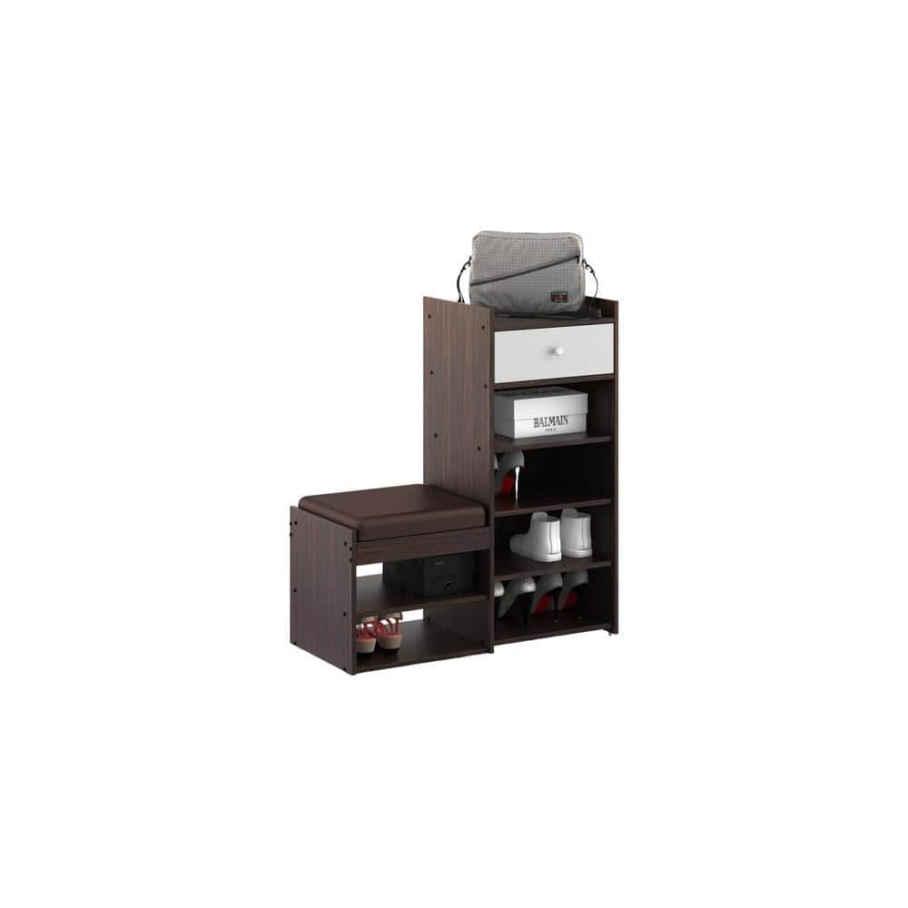 ULTRA SHOE RACK ENGINEERED WOOD IN CHOCO WALNUT FINISH