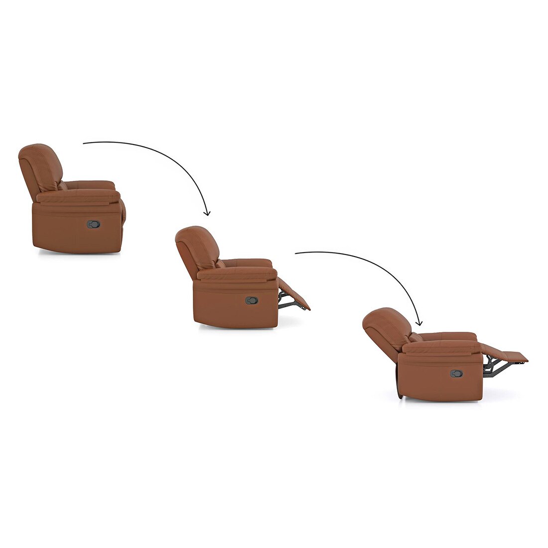 Bernice One Seater Recliner in Tan Colour