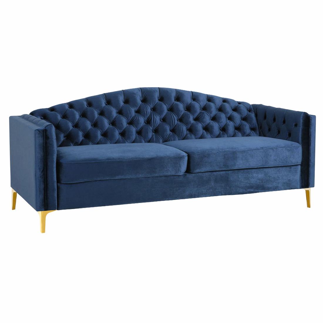 Elden Fabric Sofa (Navy Blue)