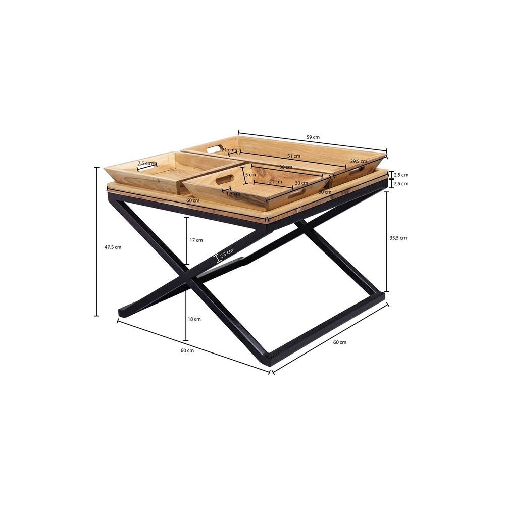 Freeman Solid Wood Side Table