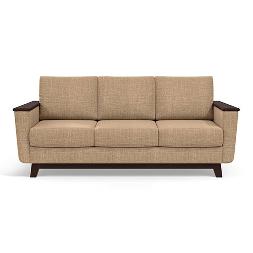 Corby Luxe 3 Seater Fabric Sofa in Sandshell Beige Colour