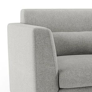 Lewis Sofa (Colour : Vapour Grey, Cushion : Soft, Seater : 3+1+1)