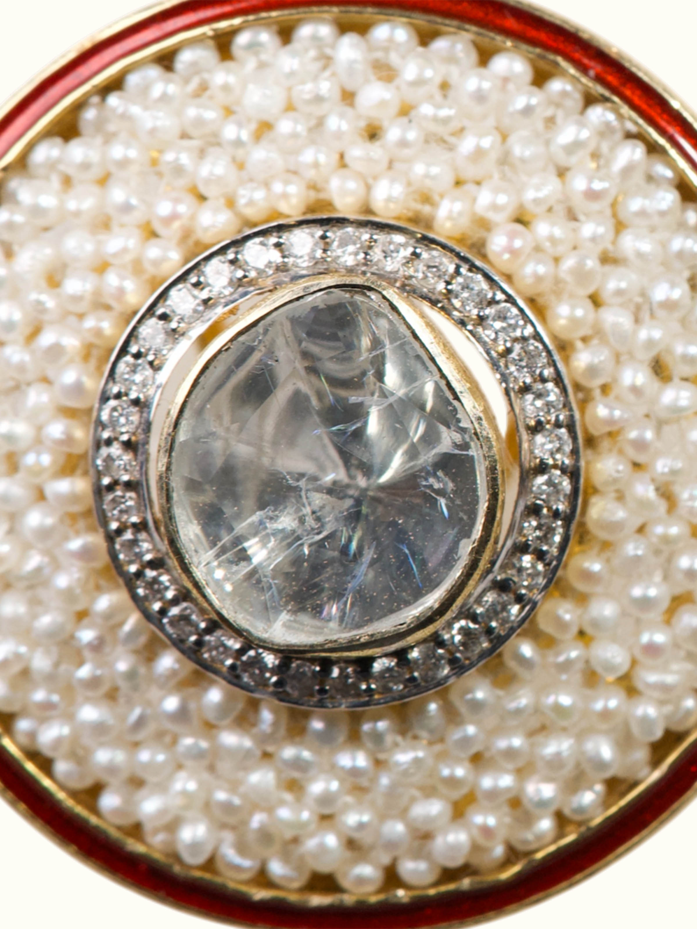 Dank Polki 14 Karat Studs