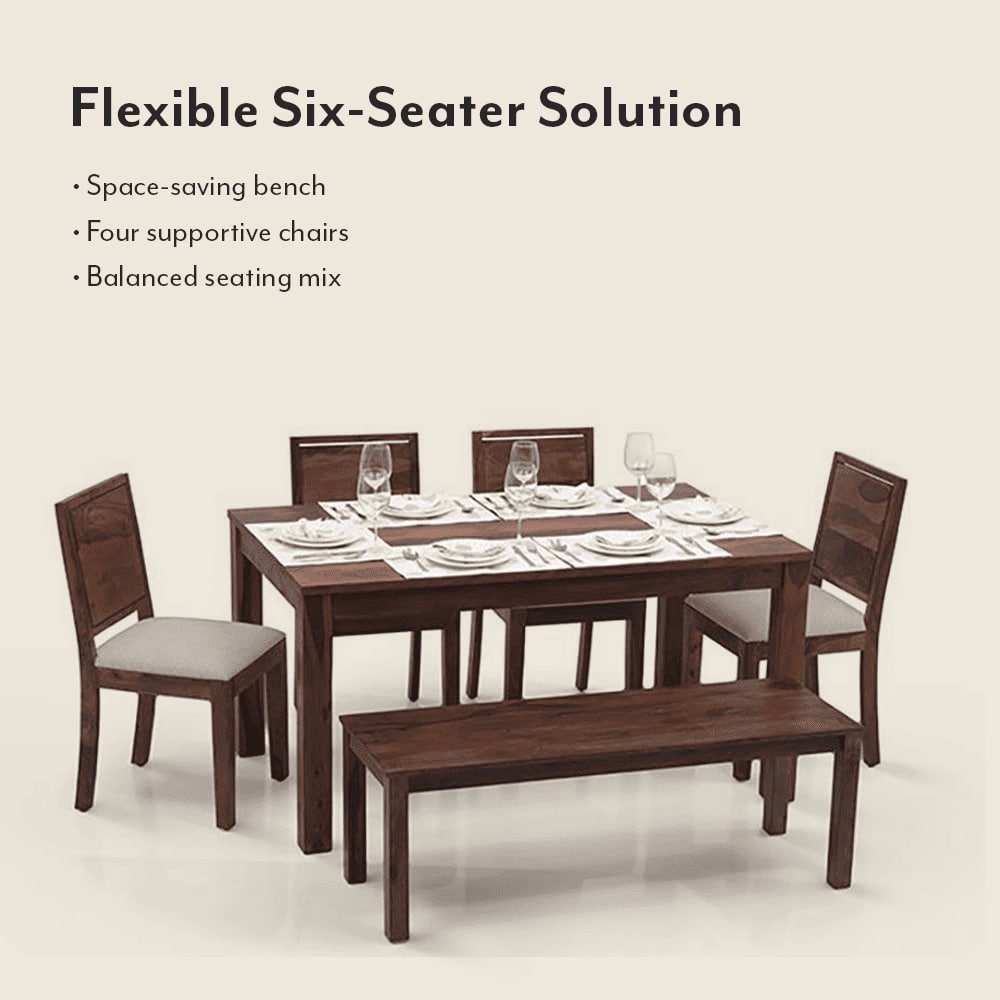 Arabia Oribi 6 Seater Dining Table With Capra Bench