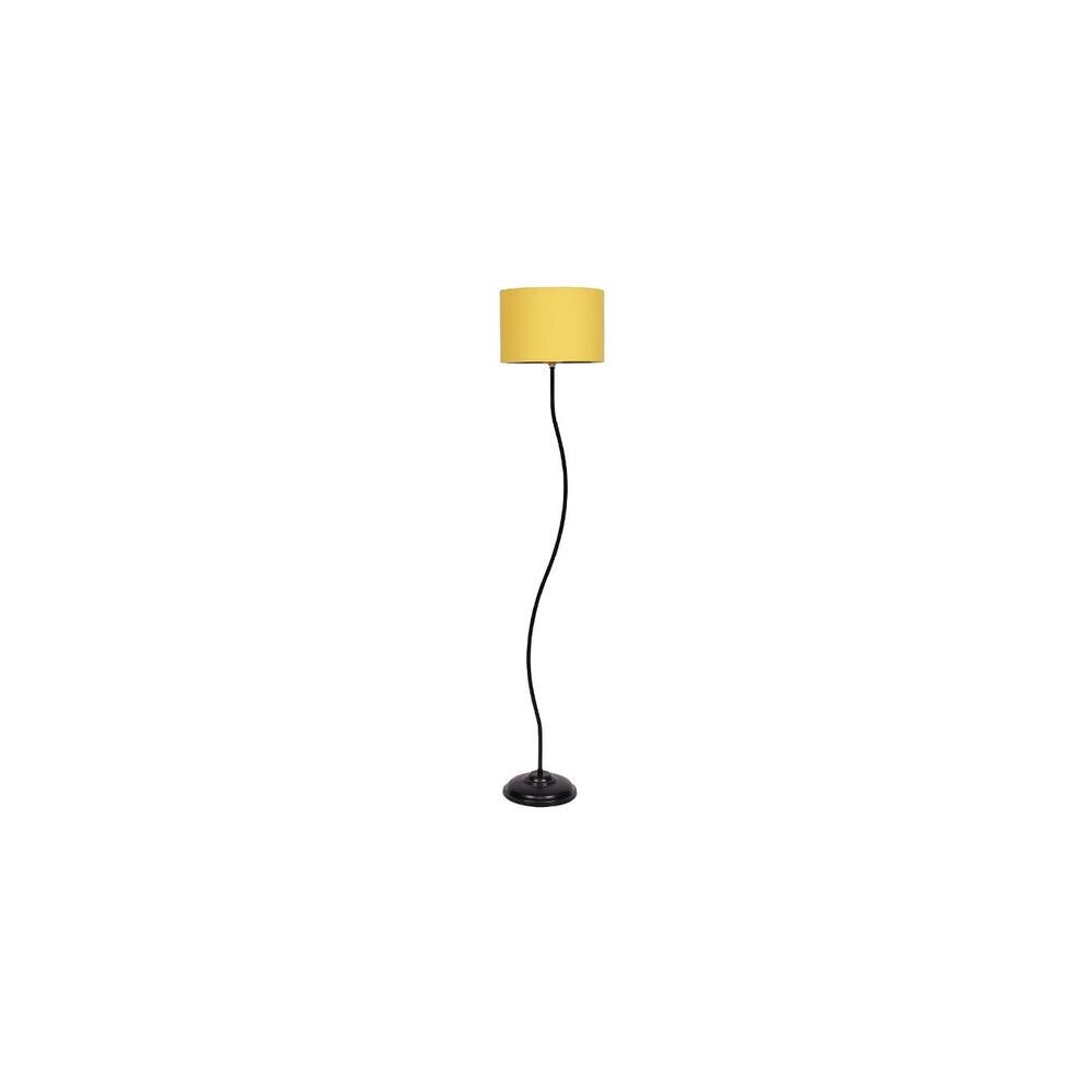 Deven Yellow Cotton Shade Floor Lamp