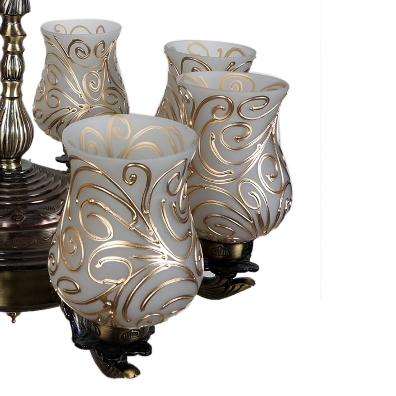 Devansh Gold Antique Wall Mounted Lamp With Black  Cotton Shade