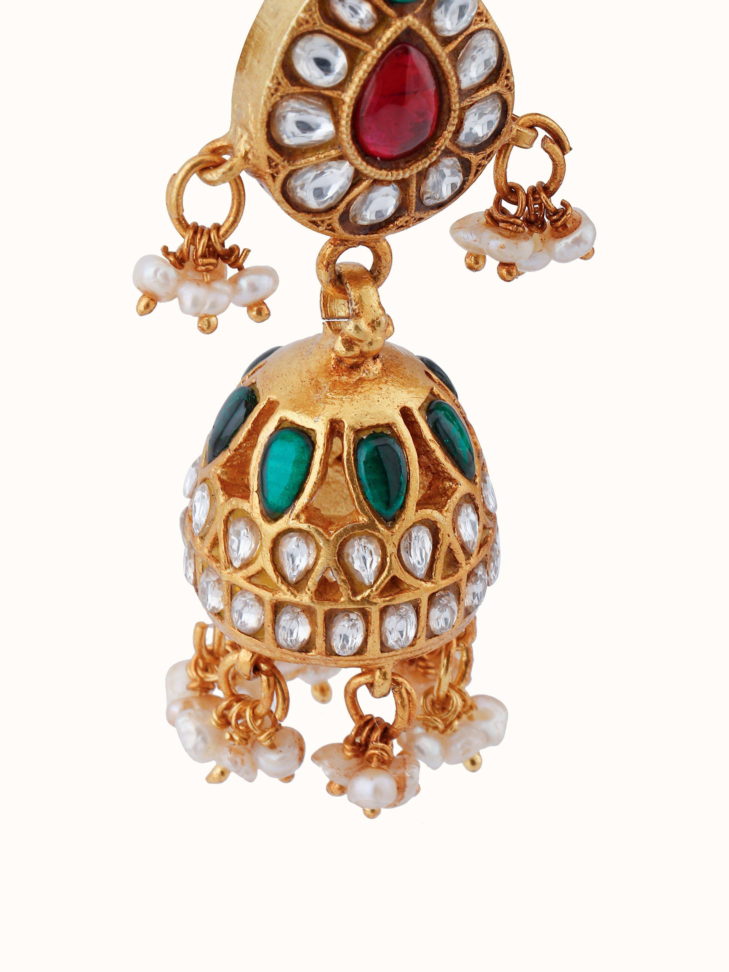 Guttapusalu Silver Jhumkas