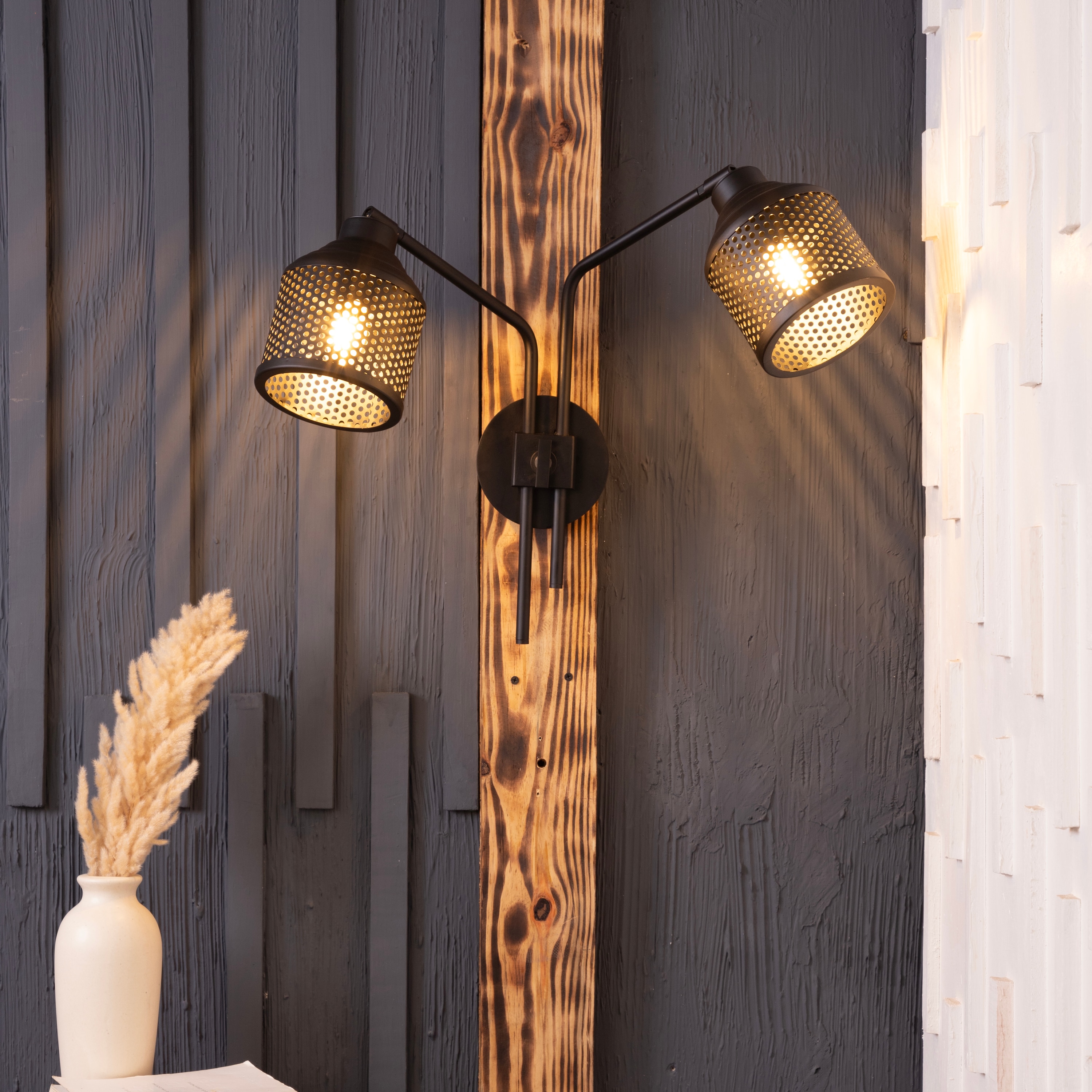 Riddle Wall Lamp Double Arm By Shoppeefry - Shoppeefry