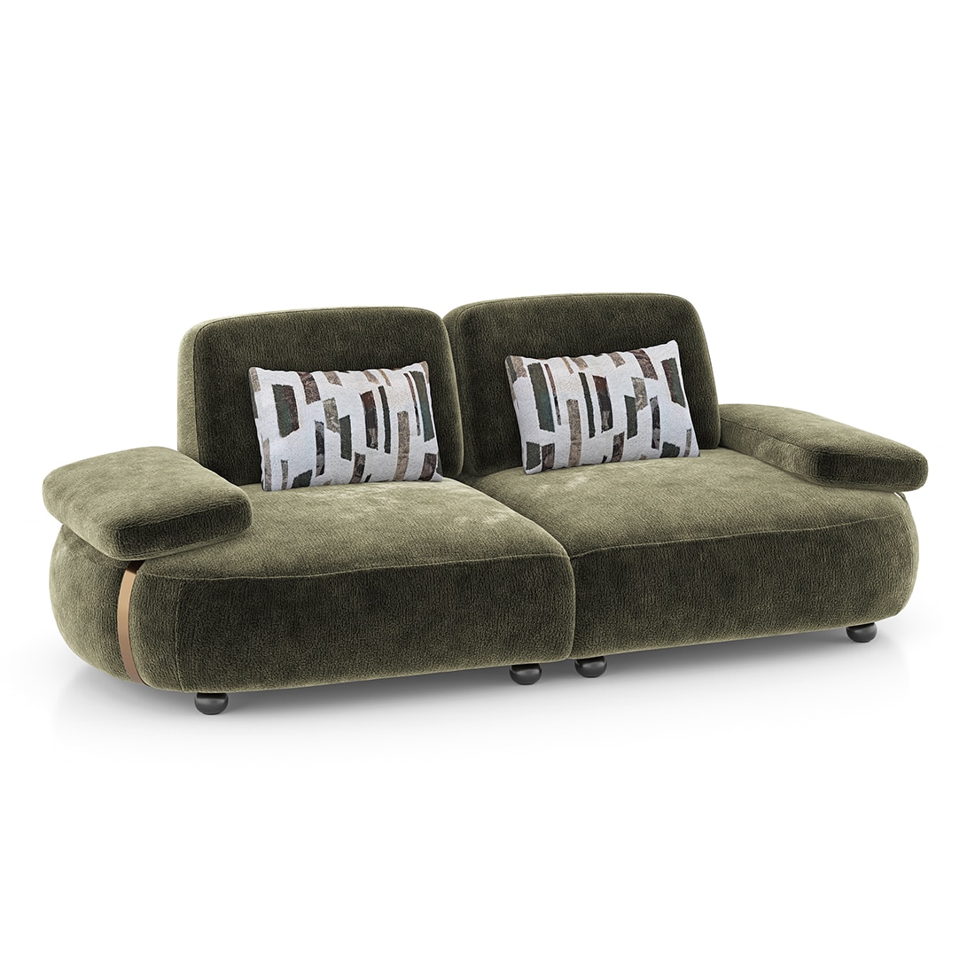 Soho 3 Seater Fabric Sofa In Fern Fabric