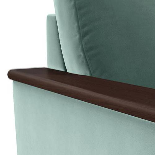 Corby Luxe 1 Seater Fabric Sofa in Dusty Turquoise Velvet Colour
