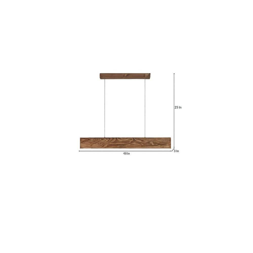 Synergy 48 Brown Solid Wood Single Hanging Light