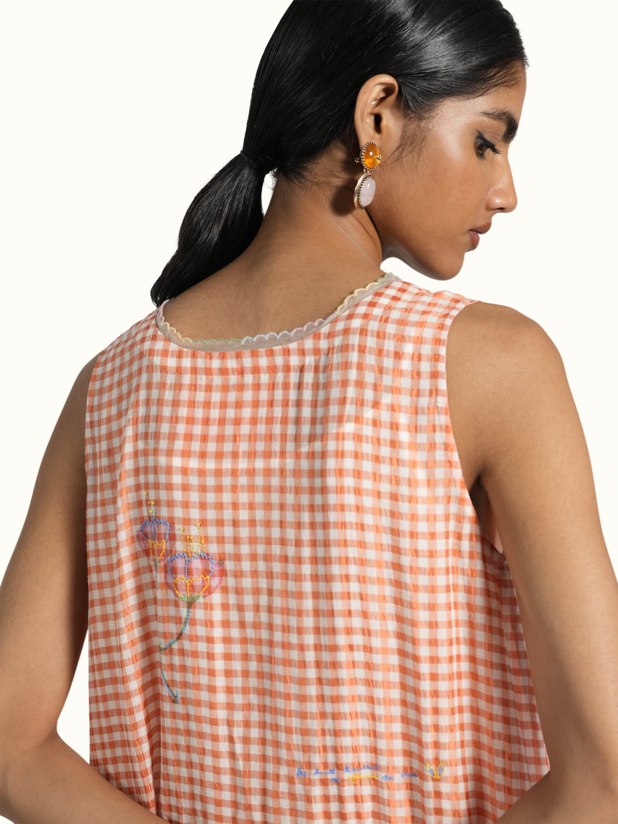 Pink Cotton Silk Handloom Dress