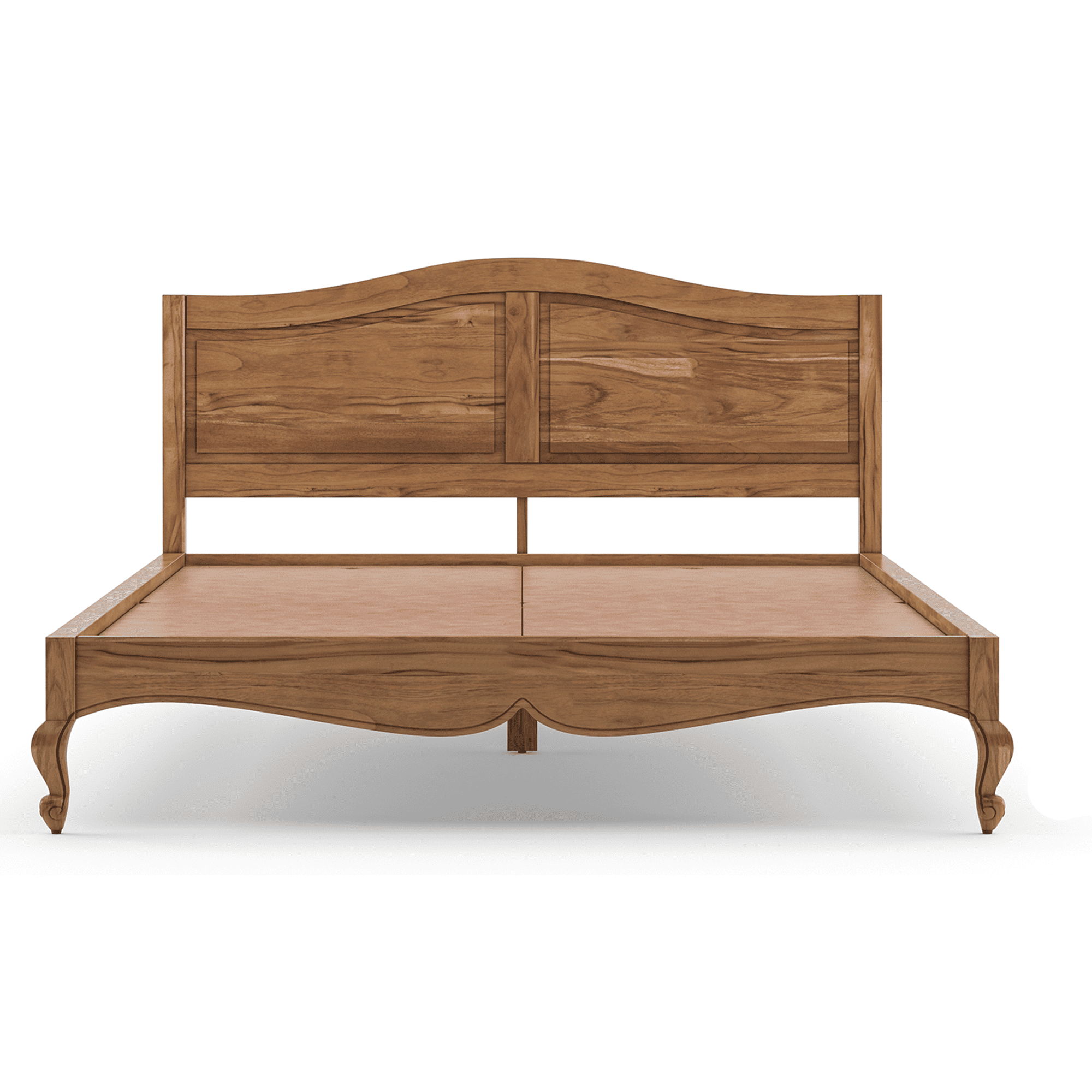 Taahira King Size Non Storage Bed In Natural Finish