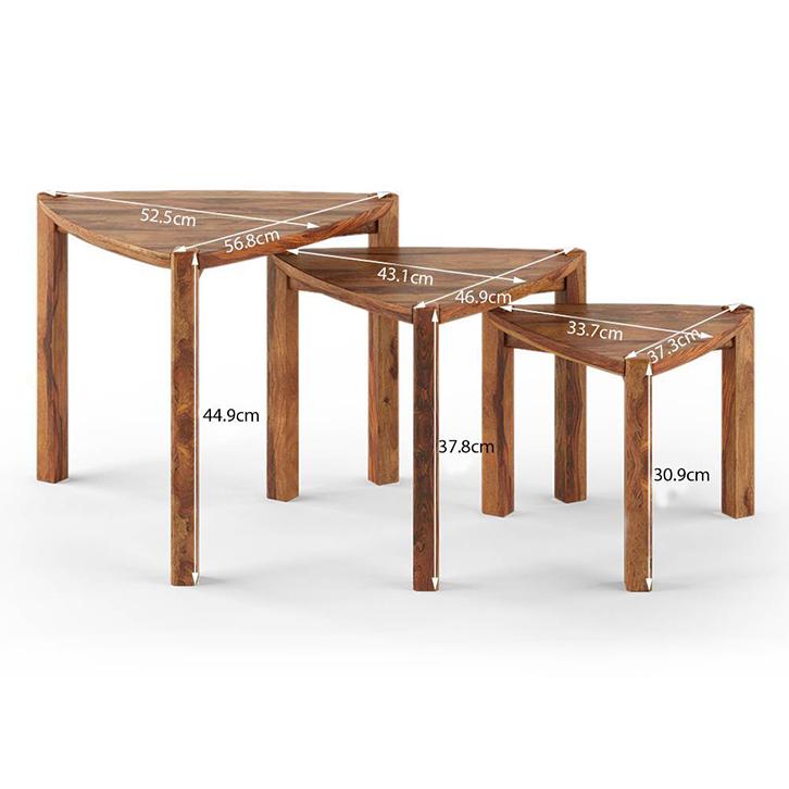 Clapton Solid Wood Side Table in Teak Finish
