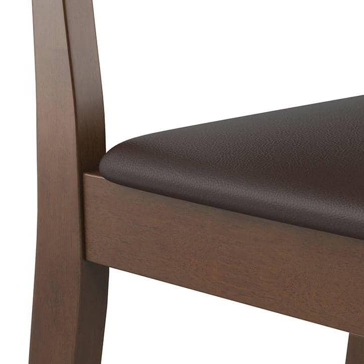 Matteo 6 Seater Dining Table Finish - Dark Walnut with of 6 lawson dinig chairs