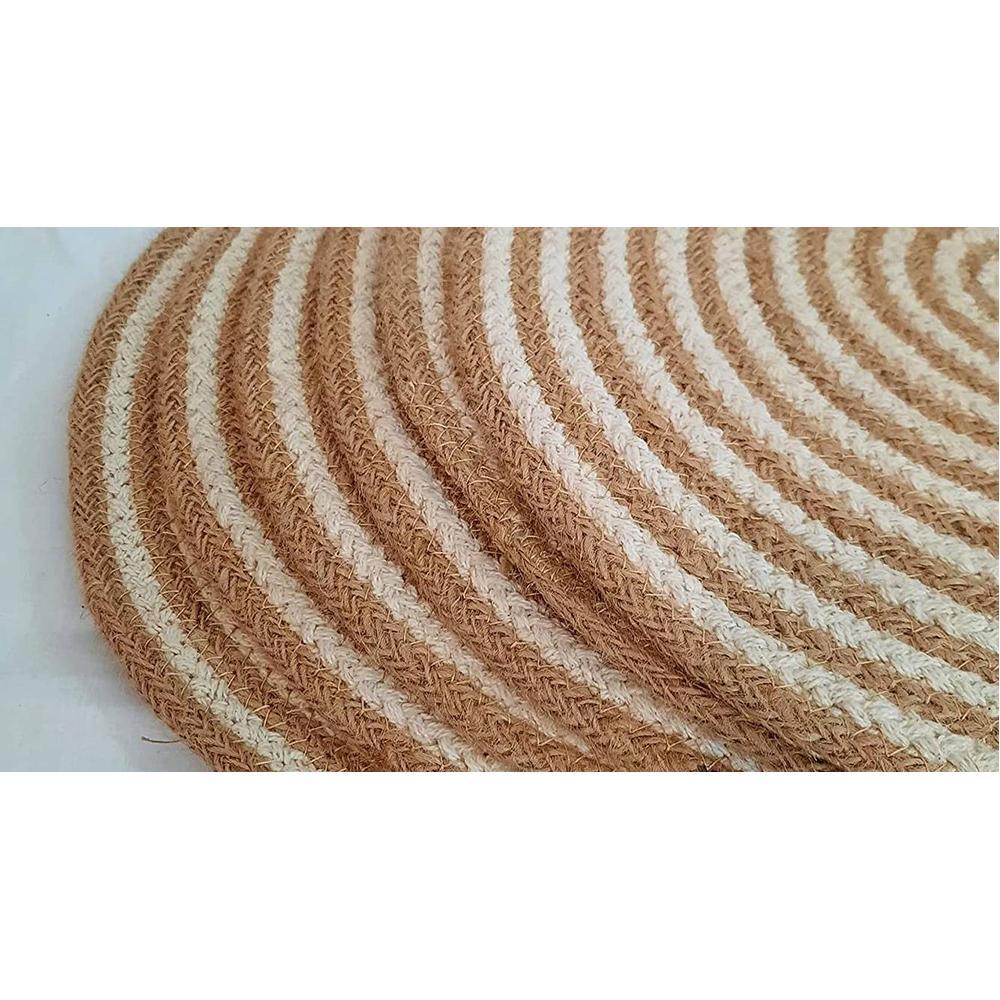 Jute Placemat (Beige , 38 CM x 38 CM , Pack of 4 )