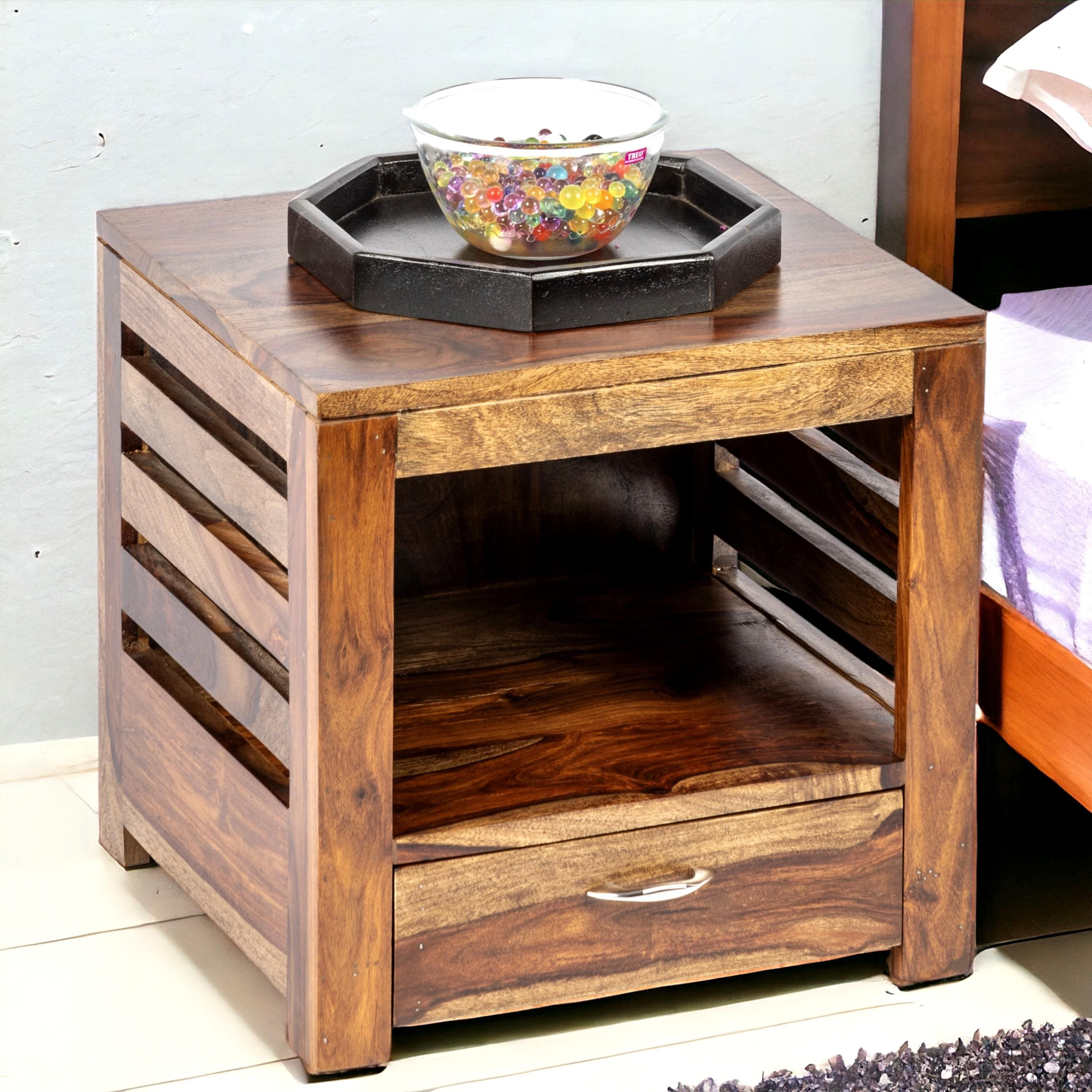 Russell Side Table - Teak Finish