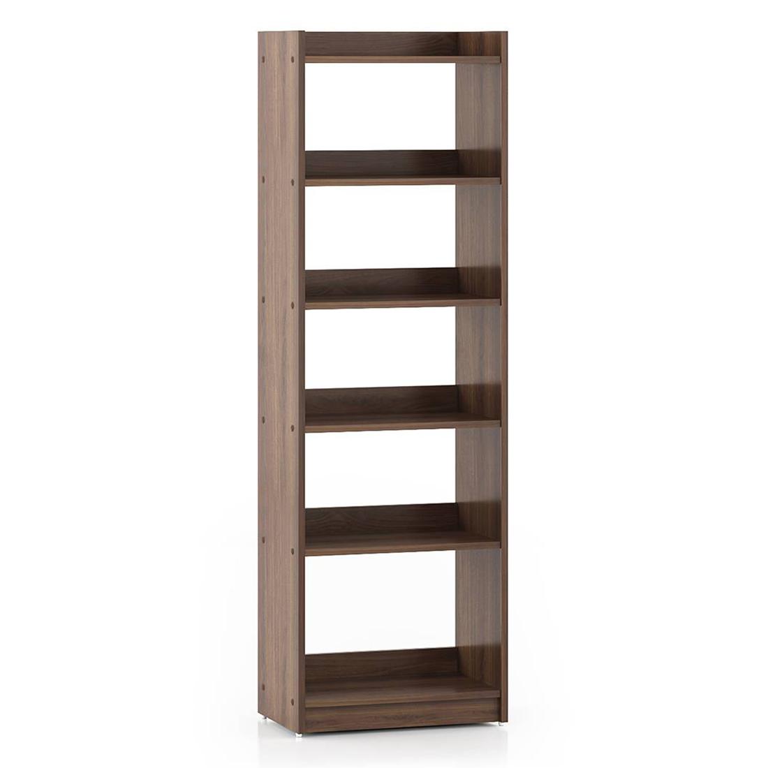 Megan Engineered Wood Bookshelf in Classic Walnut Finish