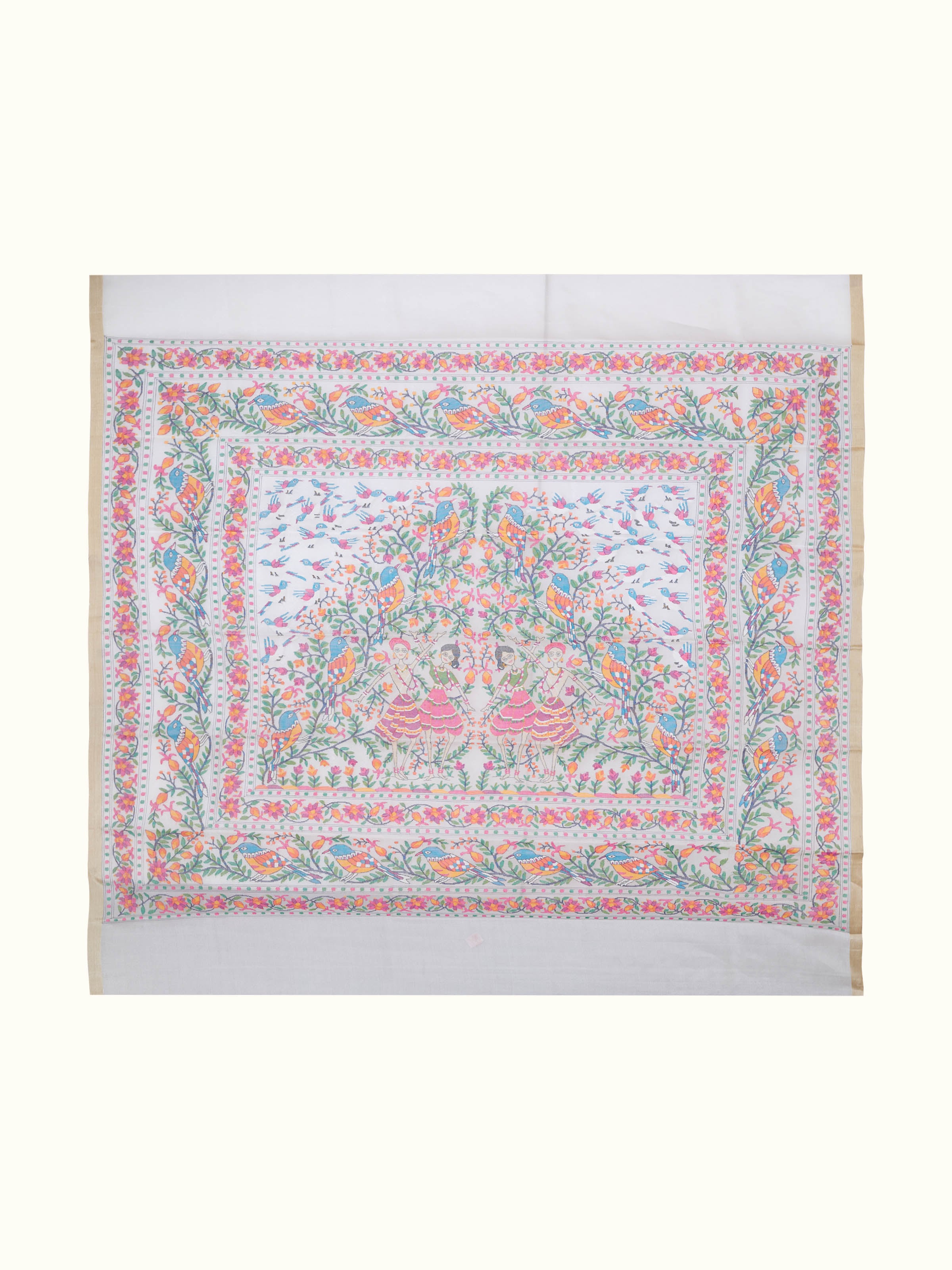 Village Festivity Jamdani Wall Hanging