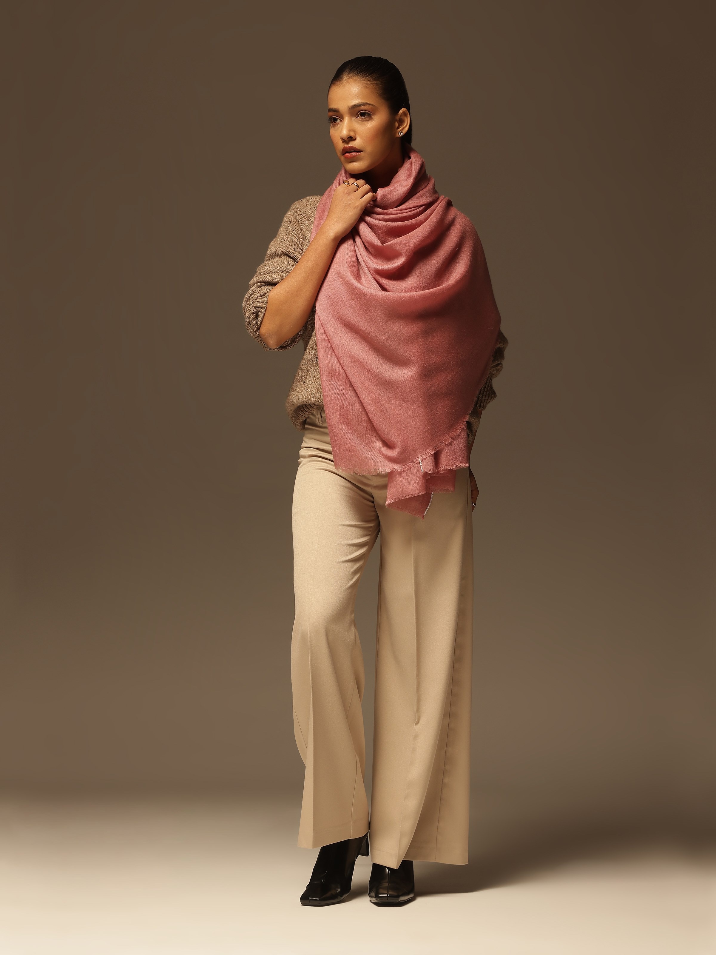Peach Pashmina Shawl