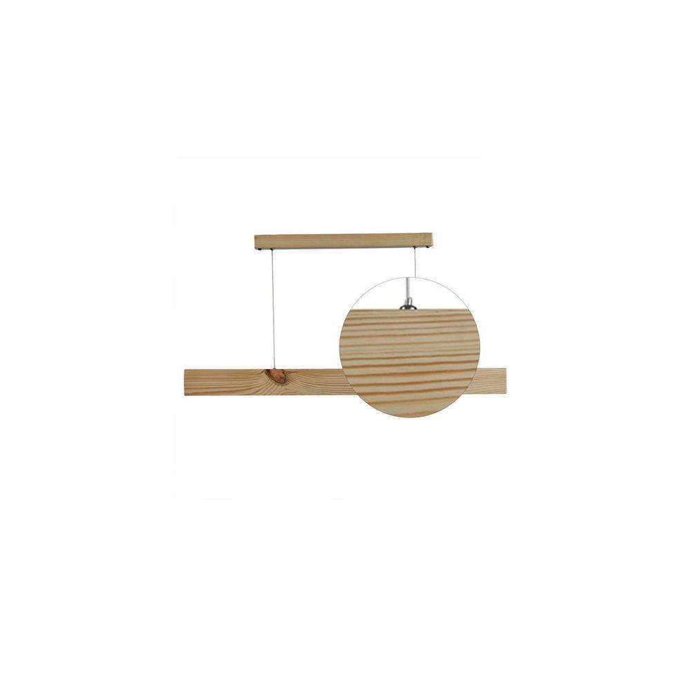 Slimline 36 Beige Solid Wood Single Hanging Light