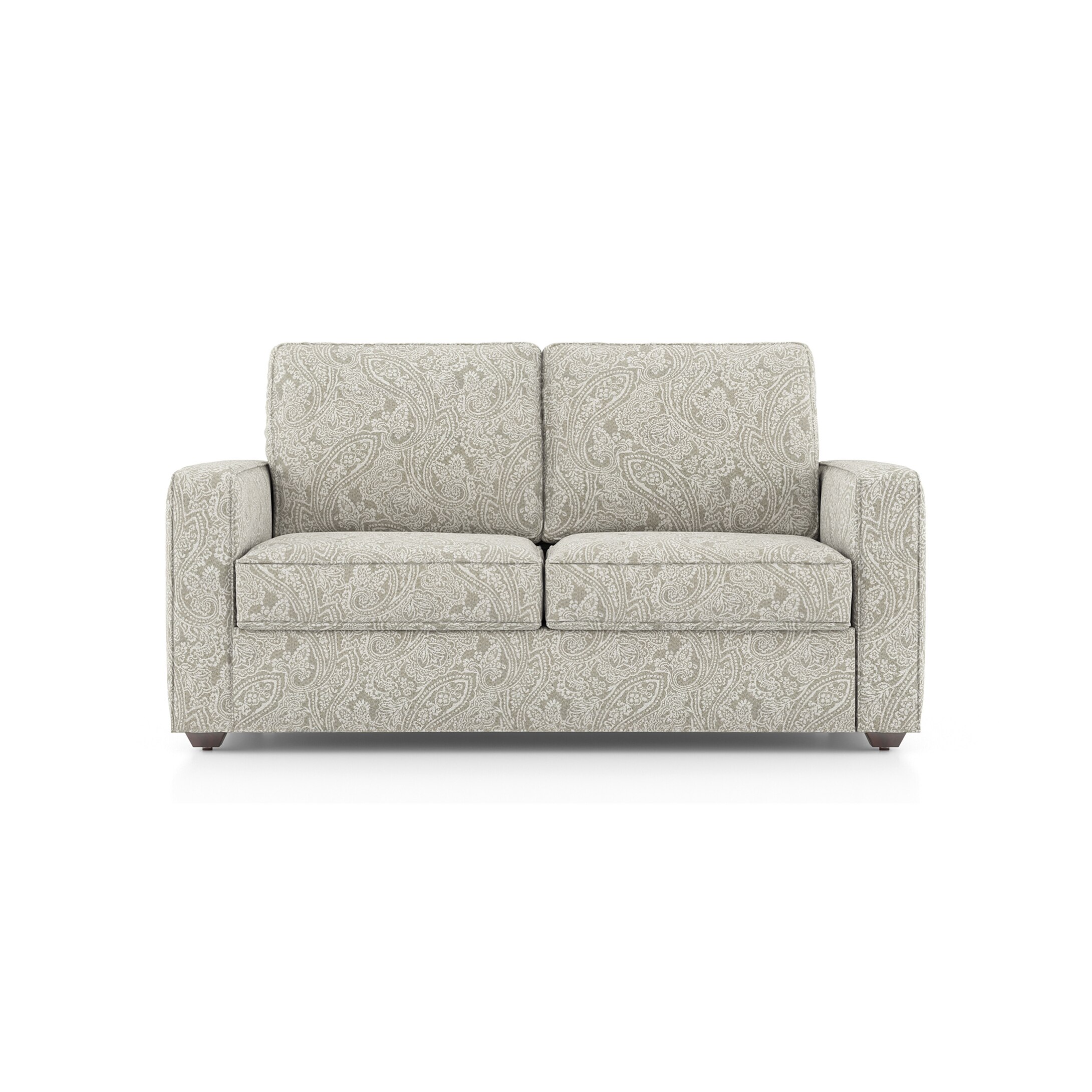 Apollo High Back 2 Seater Fabric Sofa in Monochrome Paisley Colour