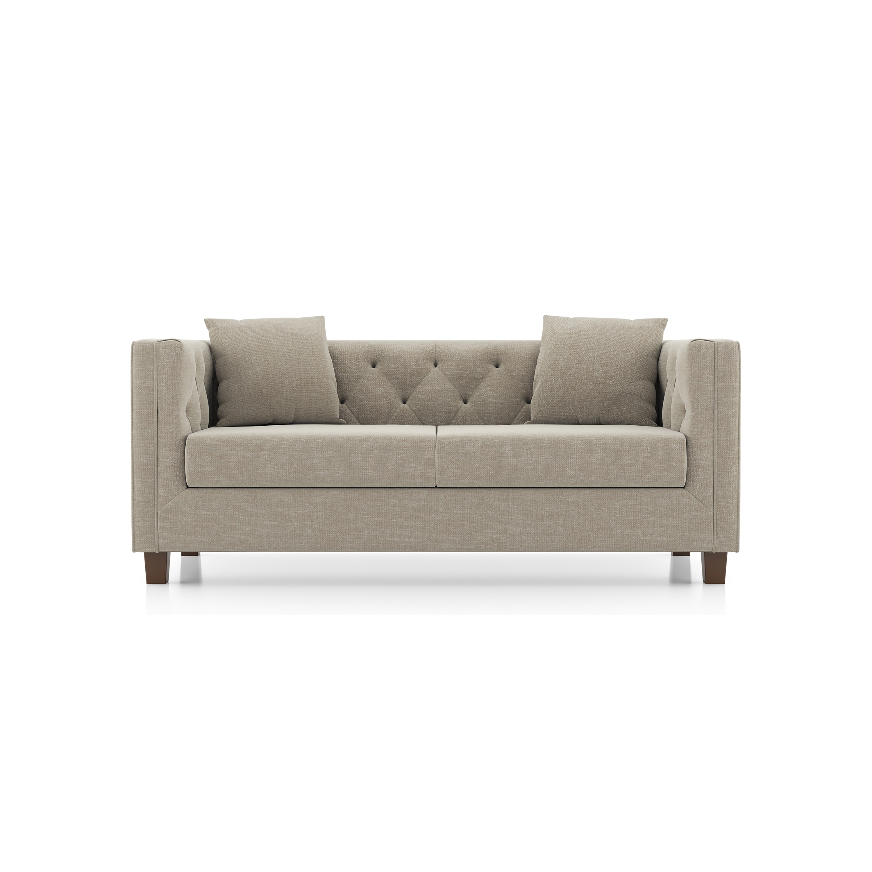 Windsor 2 Seater Fabric Sofa (Colour: Oyster Beige) - Urban Ladder