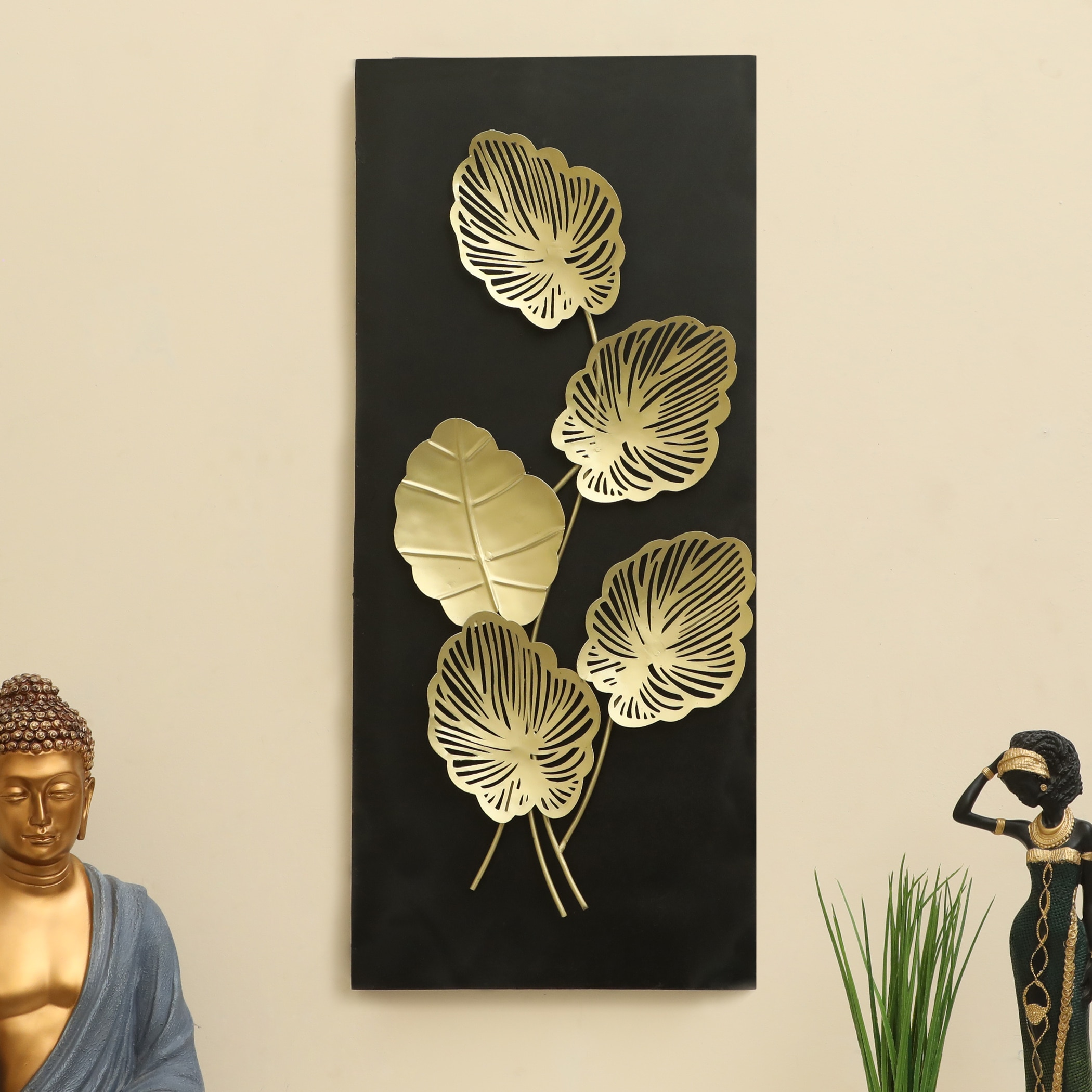 W-Ellen Abstract Metal Wall Decor in Multicolor Set of 1