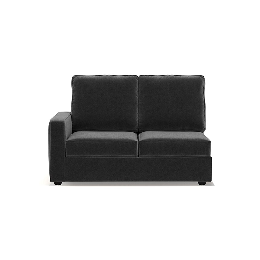 Apollo Sofa (Colour : Pebble Grey, Cushion : Soft, Back Type : High Back, Seating Capacity : Right Aligned 2 Seater + Right Aligned Chaise + Ottoman)