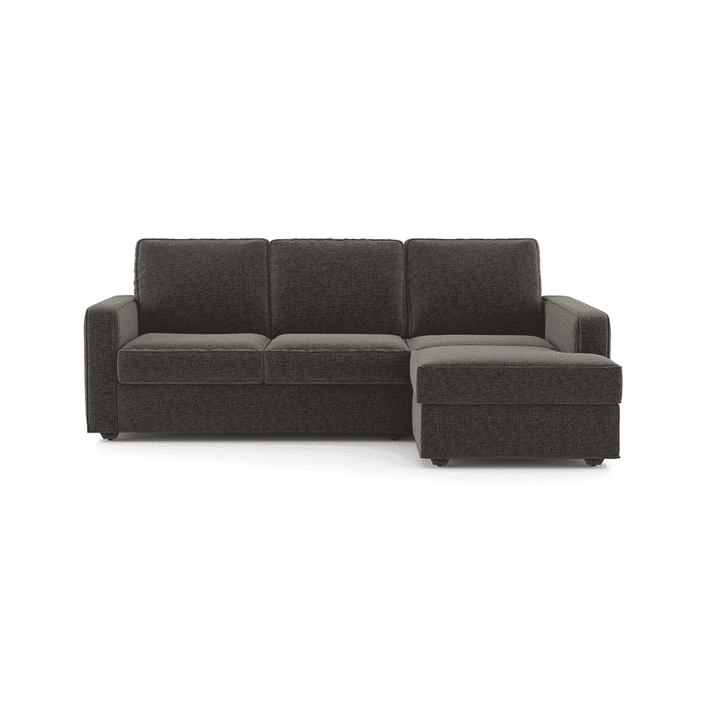 Apollo Sofa (Colour : Smoke, Cushion : Soft, Back Type : Regular, Seating Capacity : Right Aligned 2 Seater + Right Aligned Chaise)