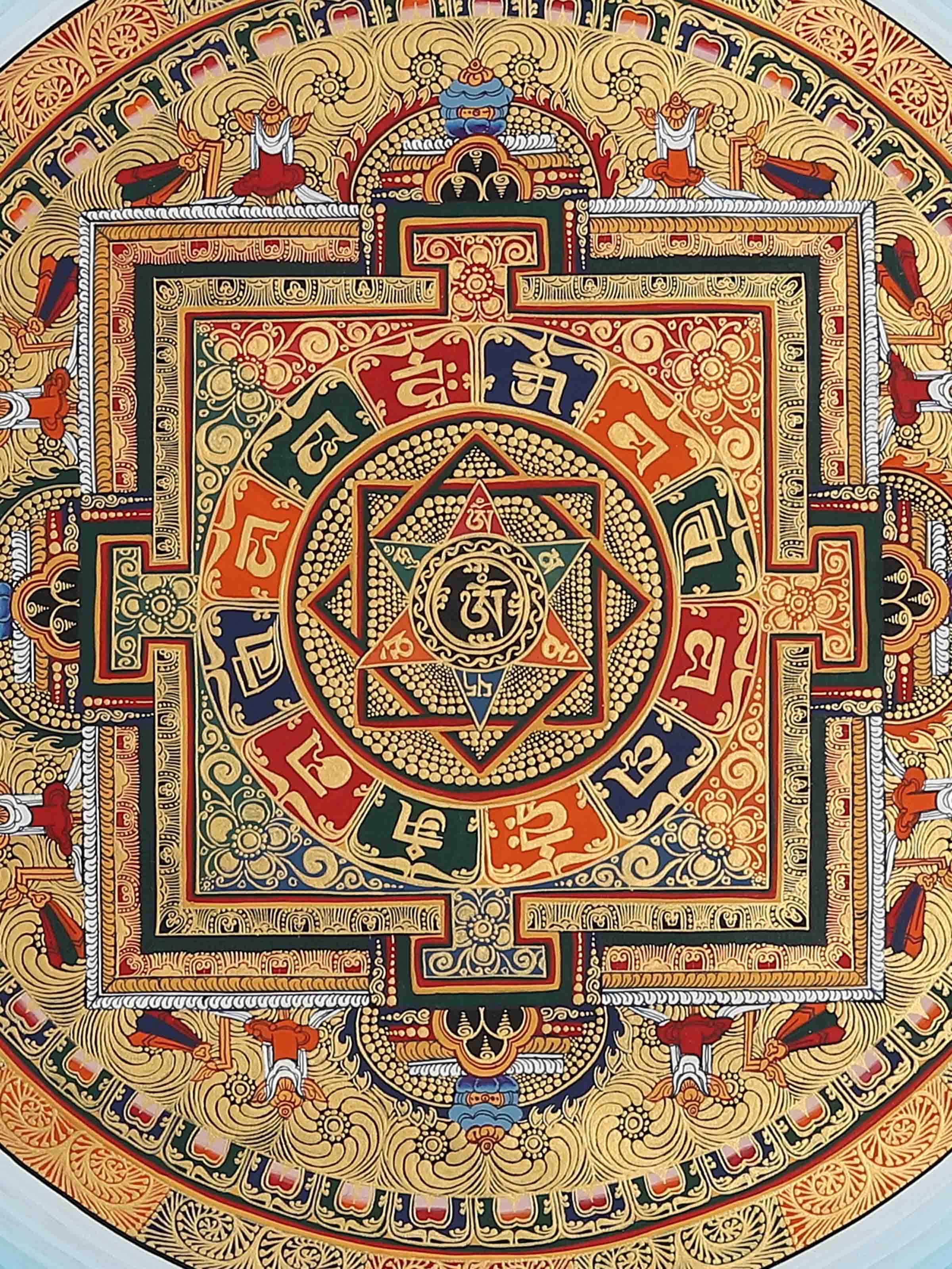 Rainbow Mandala Thangka Painting