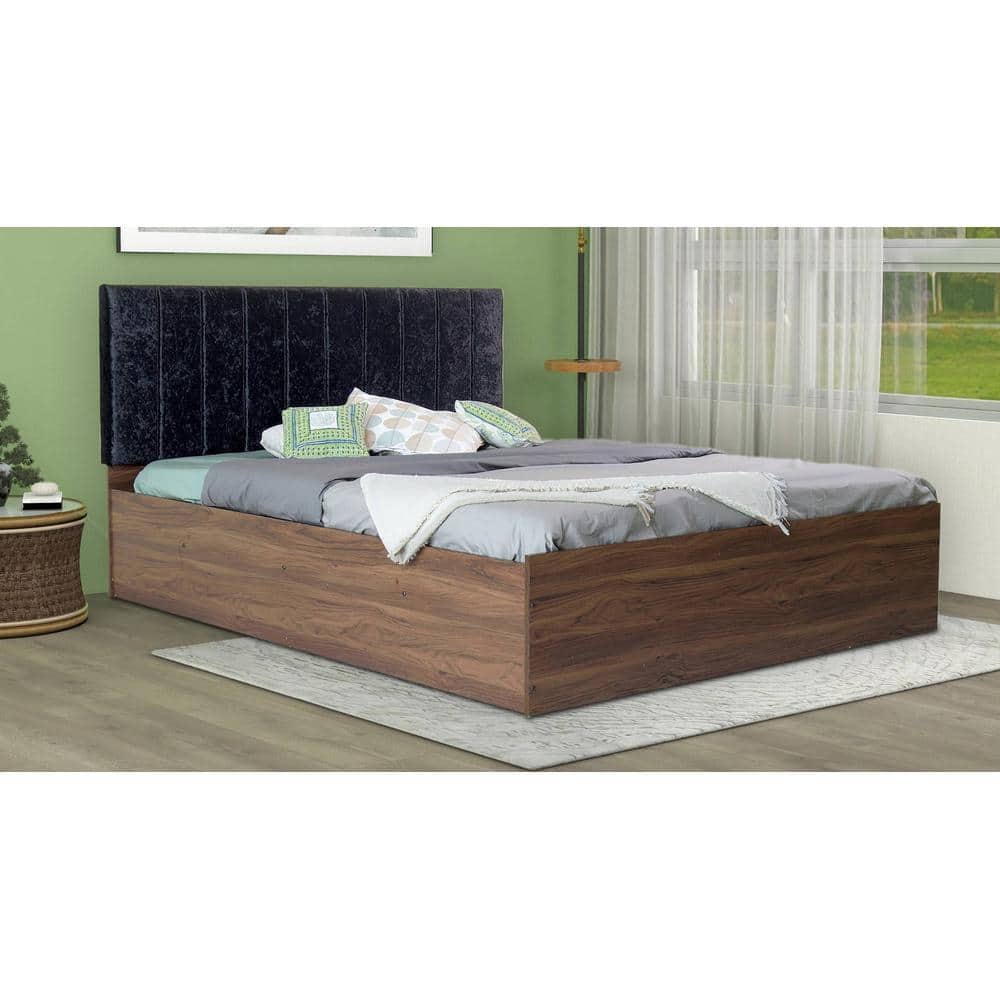 Samskara Bed With Premium Leatherette Fabric And Box Storage Queen Bed