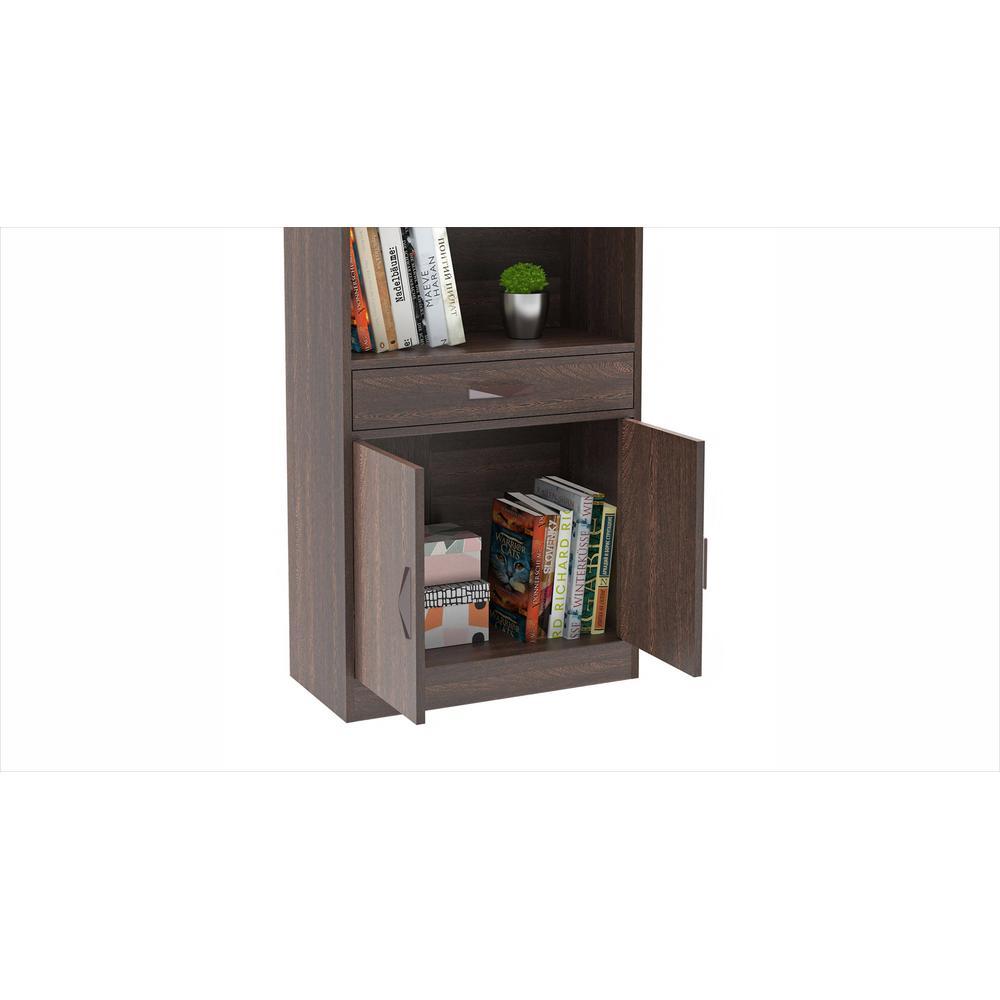 Seonn Engineered Wood Bookshelf in Wenge Finish