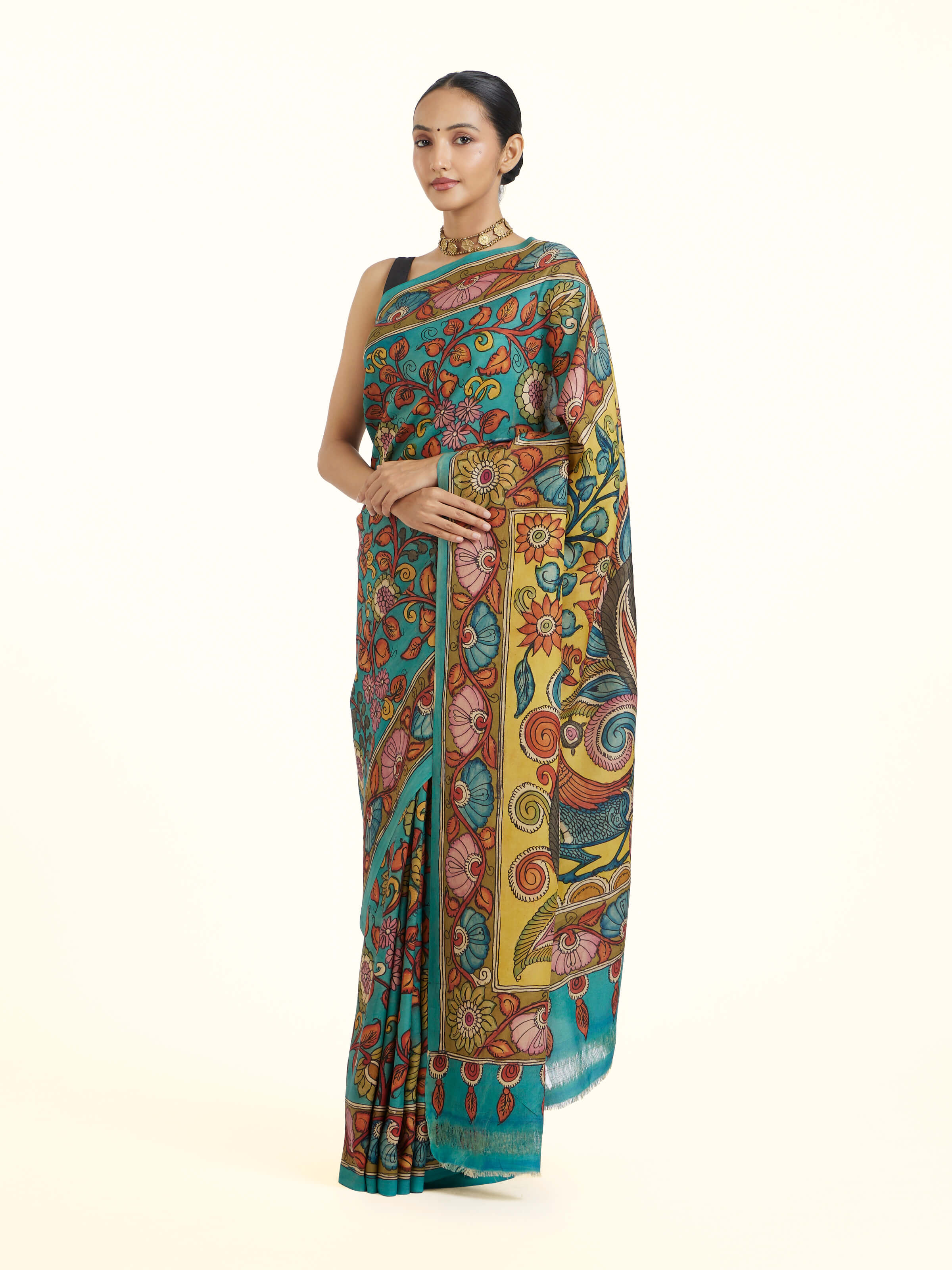 Kalamkari Mulberry Silk Saree