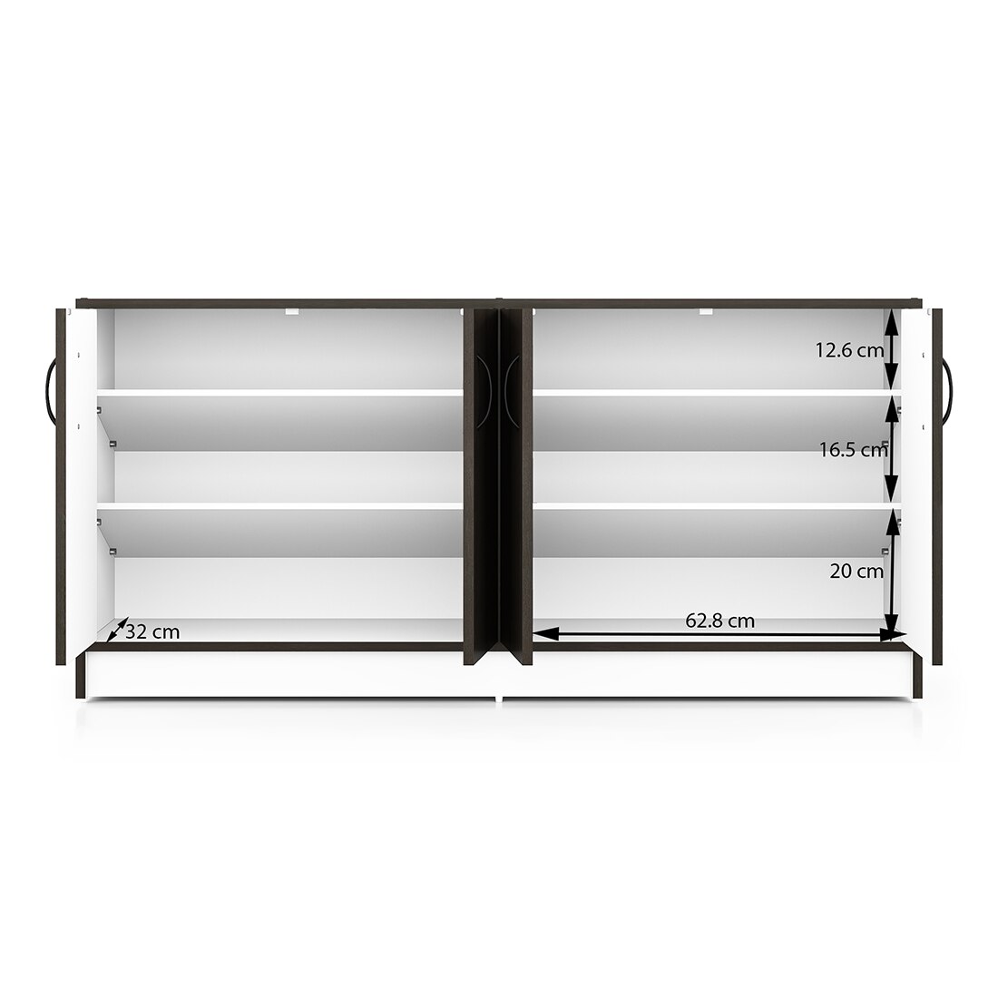 Alex 18 Pair Shoe Rack in Dark Wenge Finish