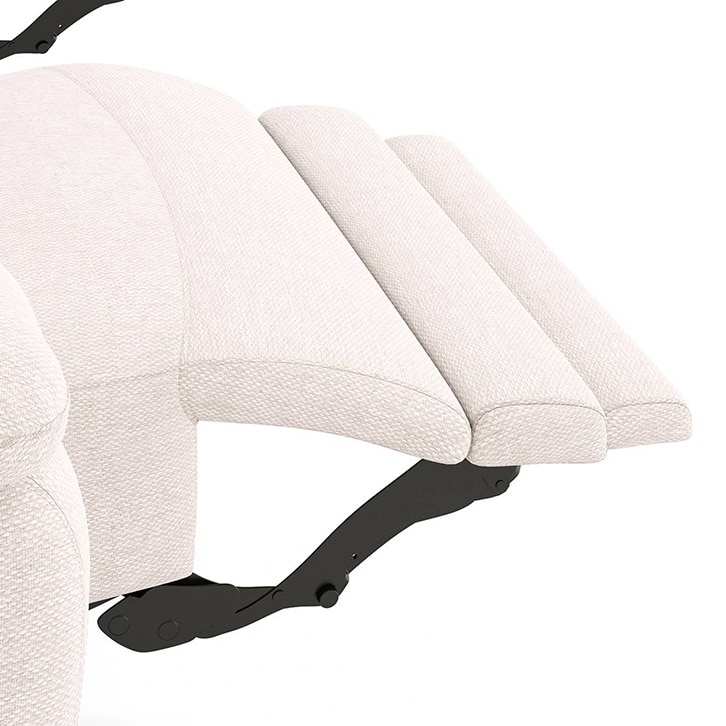 Emila Fabric Three Seater Motorized Recliner in Cream Colour