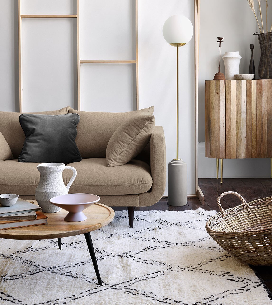 Roundway Solid Wood Coffee Table In Natural Finish - Woodenmood