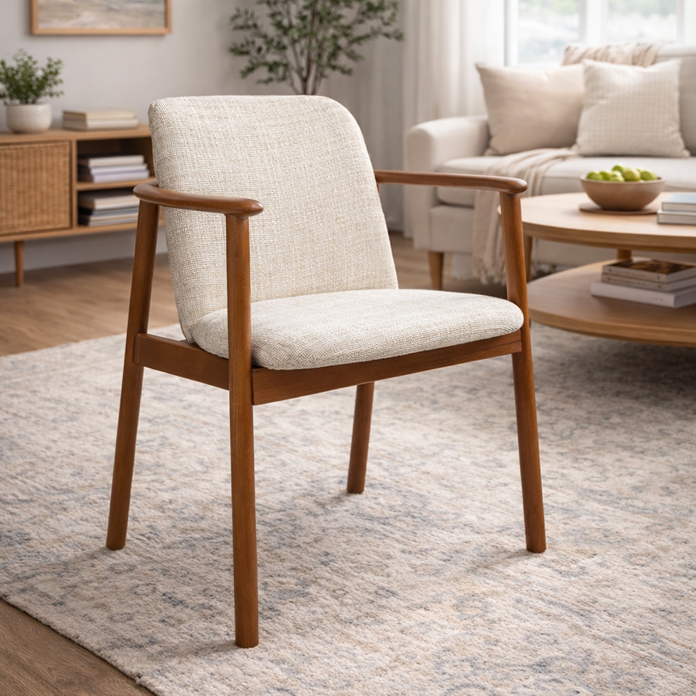 Mantis Solid Wood Dining Chair in Brown Colour - Living Shape