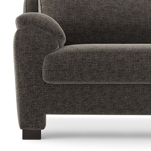 Farina Premium 1 Seater Fabric Sofa in Smoke Grey Colour