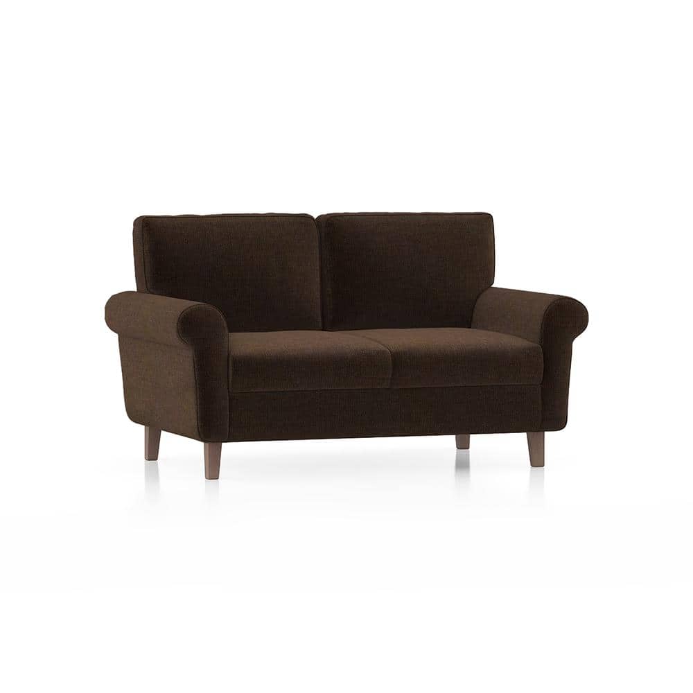 Oxford 2 Seater Fabric Sofa in Dark Earth Colour