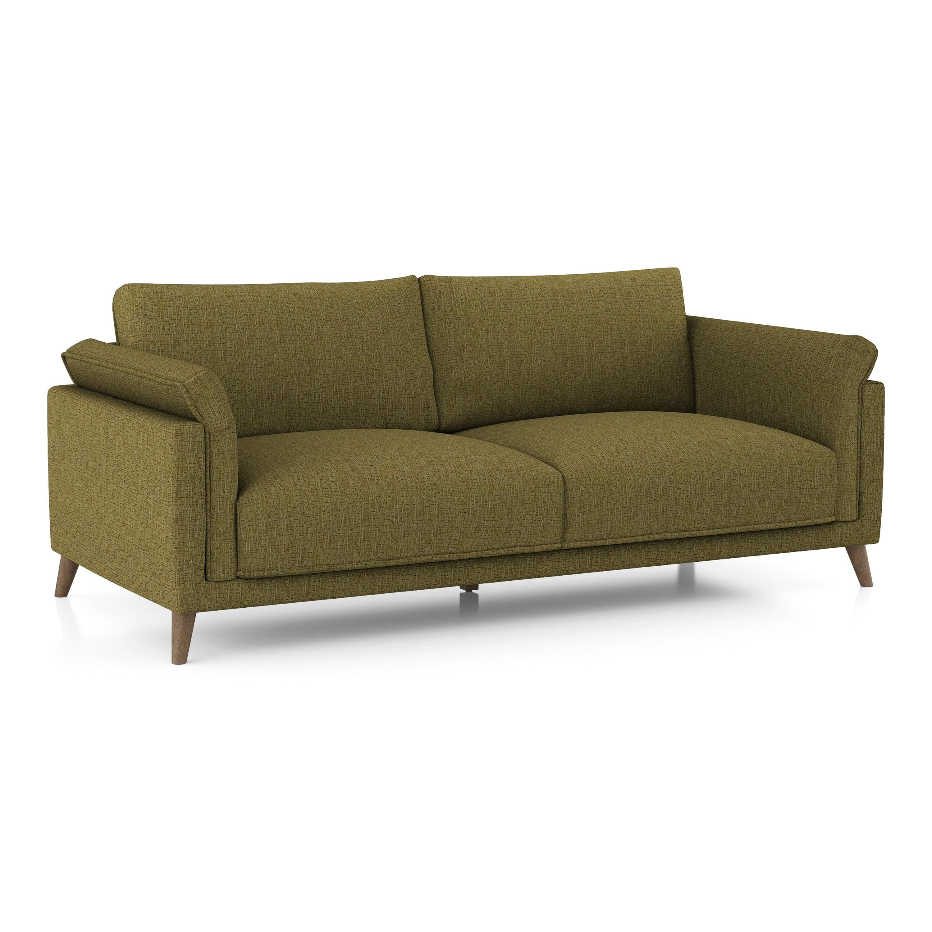 Diana 3 Seater Fabric Sofa In Olive Green Colour