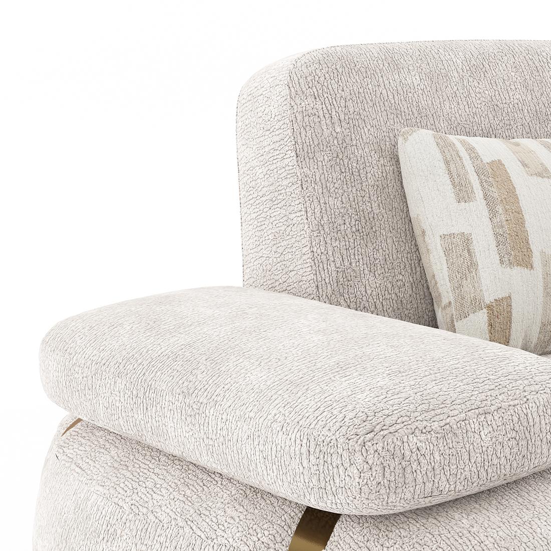 Soho 3 Seater Fabric Sofa With Modular Wood Top Table In Turtledove Fabric