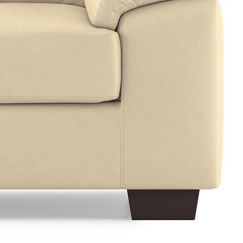 Esquel 3 Seater Leatherette Sofa in Cream Colour