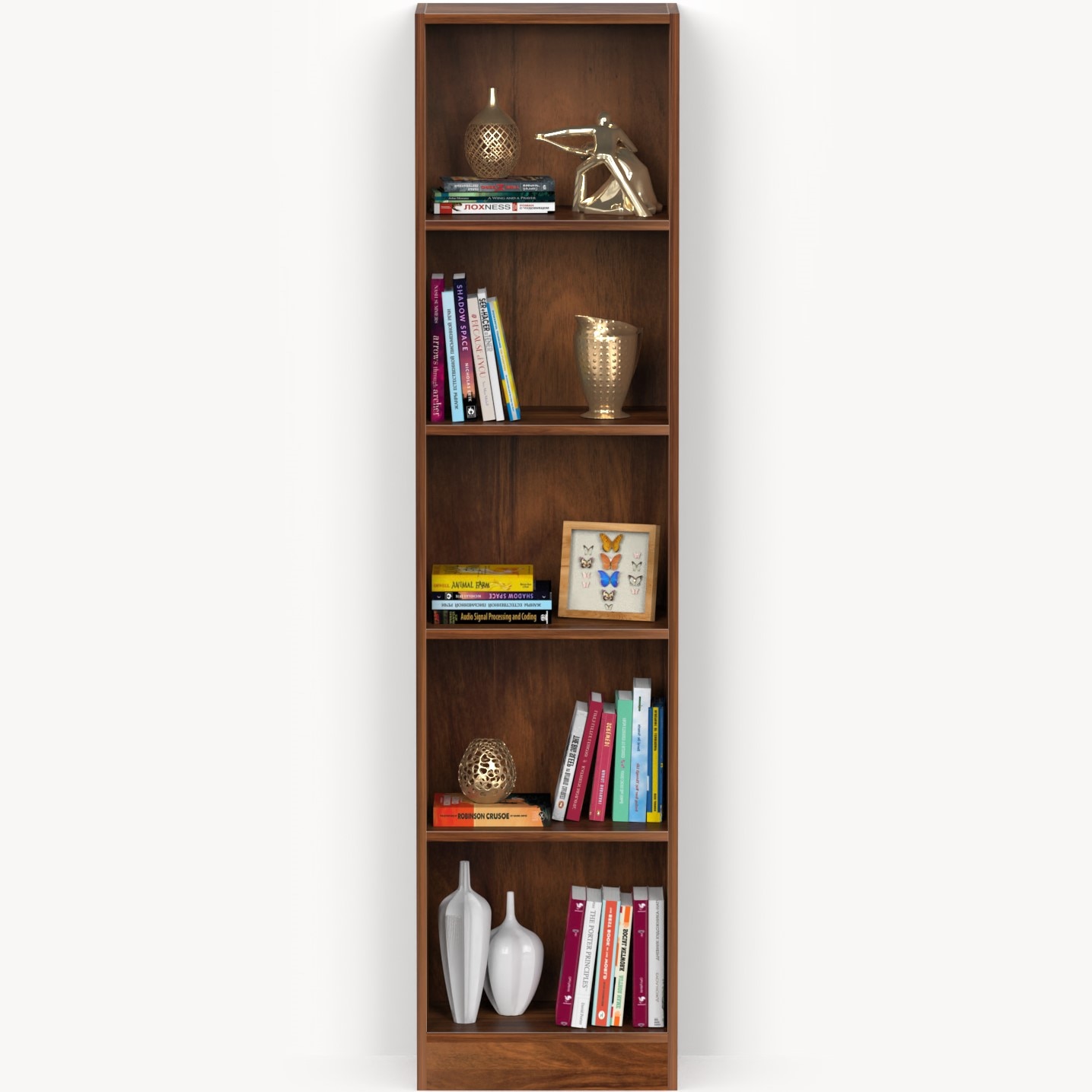 Alex Engineered Wood Bookshelf Cabinet Book Rack Organizer with 5 Shelves