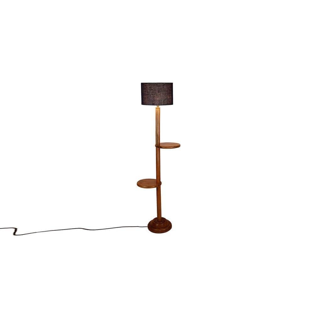 Ivana Blue Cotton Shade Floor Lamp