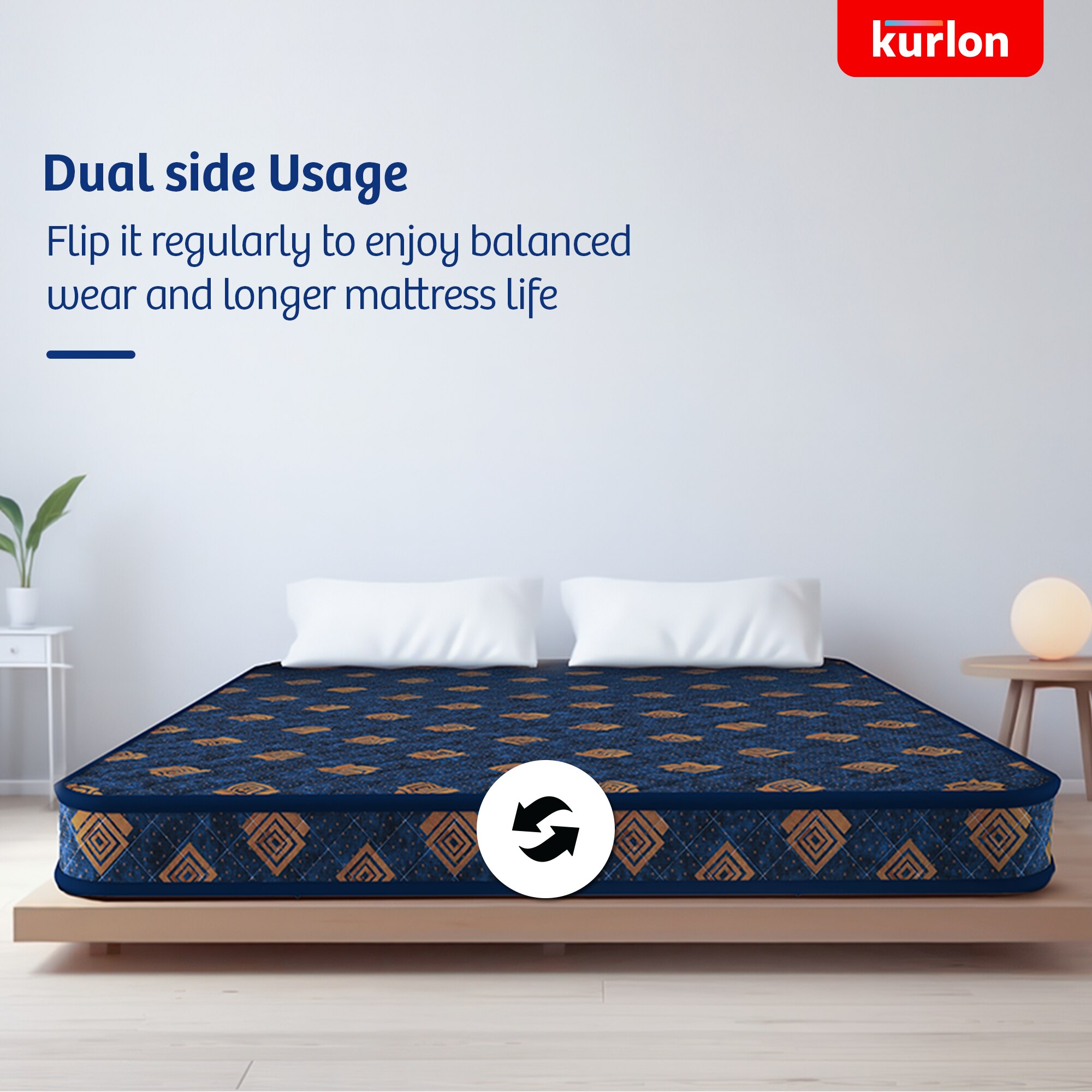 KURLON Easystar Mattress 4 inch Double PU Foam Mattress (L x W: 75 inch x 48 inch)