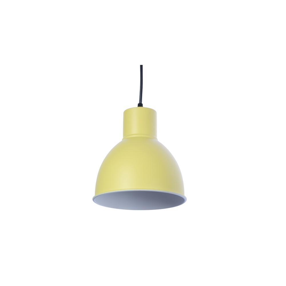 Opi Minimal Pastel Yellow Metal Single Hanging Light