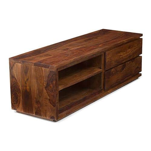 Vector Solid Wood TV Unit in Teak Finish